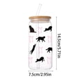 thumbnail image 2 of Halloween Can‑Shaped Glass Iced Coffee Tumbler,16oz Spooky Cute Drinking Glass Cup with Bamboo Lid & Straw, Boo Basket Stuffer, Fall Halloween Gifts for Women Men Teens, 2 of 4