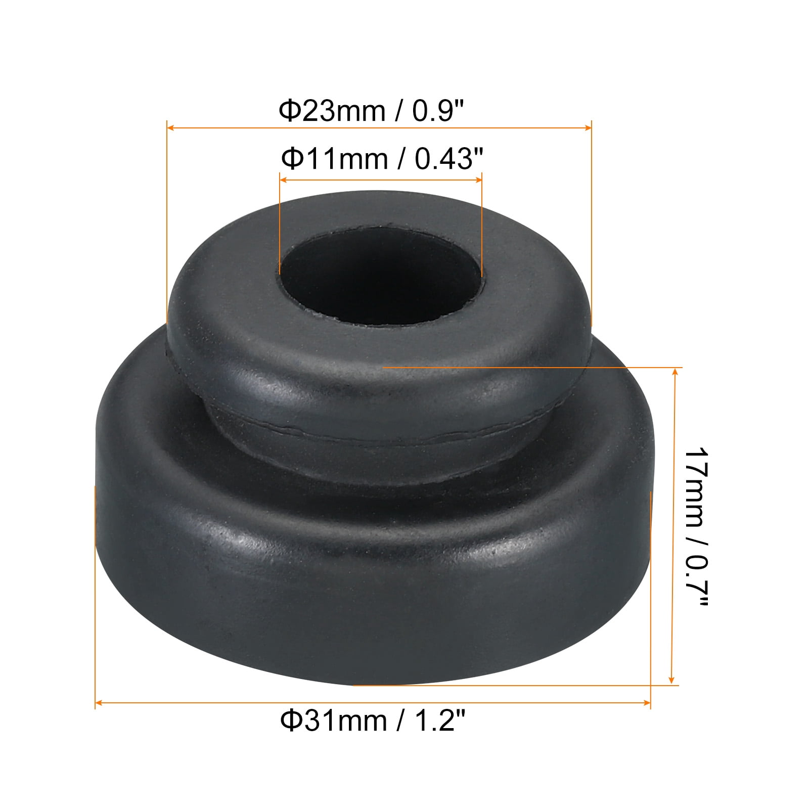 Unique Bargains Refrigeration Compressor Rubber Mounting Feet Anti Vibration Pad 8Pcs