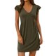 thumbnail image 1 of Vestido informal de verano para mujer con cuello en V profundo y mangas con volantes - Corte holgado, ideal para fiestas y vacaciones - S-XXL, 1 of 6