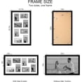 thumbnail image 2 of 12x22 Picture Frame Set of 2, Black with Glass Collage Frame, 2 of 6