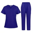 thumbnail image 5 of Ultimate Comfort Awaits: Men's and Women's Simple Casual Top and Pants Set - Solid Color Workwear Set Featuring Delicate Comfortable Short Sleeved Pants, 5 of 11
