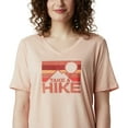 thumbnail image 4 of COLUMBIA Womens Coral Graphic Short Sleeve V Neck T-Shirt 2X, 4 of 5