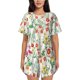 thumbnail image 1 of Balery Spring floral Conjunto de Pijama para Mujer con Estampado, Dos Piezas de Manga Corta y Shorts, Ropa de Dormir Suave con Cuello Redondo y Bolsillos-3X-Large, 1 of 6