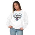 thumbnail image 4 of Definitely Dominican Cute Flag Love Women Crewneck Sweatshirt Brisco Brands S, 4 of 5