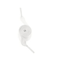 INSPIRE CHIC 1 Pair Colorful Ribbon Satin Silky Flat Wide Shoelaces Shoestrings for Sneakers White 80cm/31.5"