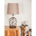 thumbnail image 3 of DecMode 29" Clear Table Lamp with Beige Linen Shade, 3 of 12