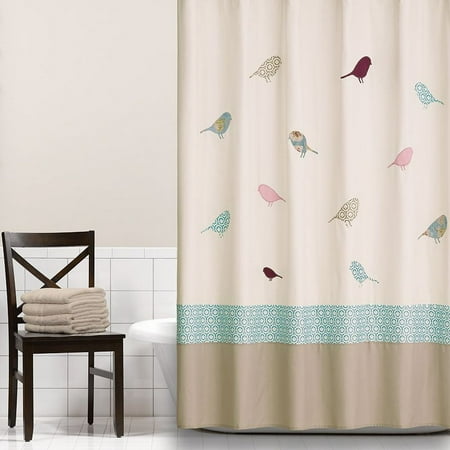 Home Classics Patchwork Song Bird Shower Curtain Bath Decor