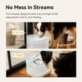thumbnail image 3 of Pumpless Dog Water Elfin Fountain, Wireless Pet Fountain Battery Operated, 4L/135 oz D1 Pro Automatic Water Dispenser for Dogs MagDrive Technology Stainless Steel Tray, No Cleaning Hassle, 3 of 7