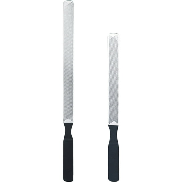 MIANGASTORE 2pcs Stainless Steel Manicure Nail Files Tools Double-sided Nail Trimming Files
