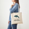 thumbnail image 3 of CafePress - Dolphins Plastic Bags Shirt F Tote Bag - Unisex Canvas Tote Bag, Beige, 1-Piece, 3 of 6