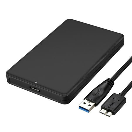 External Pocket Computer Disk External Hard Drive Case Hard Disk Box USB3.0 Storage Devices High Speed 2.5' SATA SSD Desktop Laptop Support 2TB ()