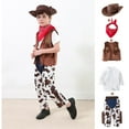 thumbnail image 2 of Aocisk Boys Outfit Set May's Baby Western Cowboy Style Kid Set for Adventure Dress-Up Events Themed Parties Halloween Brown 2-3 Years, 2 of 9
