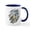 White/Navy Inside, variant on CafePress - Torn Wolf Mug - 11 oz Ceramic Mug - Novelty Coffee Tea Cup