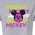 thumbnail image 3 of Disney - Mickey Stacked  - Juniors Cropped Cotton Blend T-Shirt, 3 of 5
