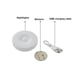 thumbnail image 5 of Monstrate Sensor de movimiento lámpara de noche USB recargable armario armario luz hogar 0,6 W LED lámpara de noche para cabecera Iluminación y accesorios color cálido Monstrate HA007058-02B, 5 of 6