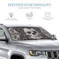 thumbnail image 3 of ZICANCN Car Sun Shades Front Windshield, Cupid Rose Skull Flower Automotive Front Window Sun Shield Visor, Small Size, 3 of 8