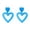 D, variant on QIQUWOHUL 13 Color Heart Shaped Earrings Fashionable Acrylic Hollow Earrings Ear Accessories For Women