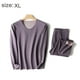 thumbnail image 2 of Conjunto de ropa interior térmica para hombre, calzoncillos largos con forro polar suave, capa base cálida para invierno en la parte superior e inferior, 2 of 6
