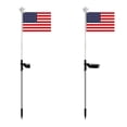 thumbnail image 2 of BBilaBu Solar American Flag Lights Outdoor, 4th of July Decorations Outdoor, Waterproof Solar Flag Patriotic Lights for Independence Day, 250th Anniversary (2pcs), 2 of 7