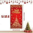 thumbnail image 3 of Ckraxd Christmas Front Door Cover, Christmas Door Decoration & Holiday Entryway Banner – 70.8x35.4in Polyester Indoor/Outdoor Merry Christmas Party Supplies, 3 of 6