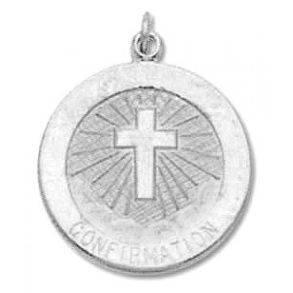 Sterling Silver Confirmation Religious Medal - 1/2 inch (12.0mm) Sterling Silver