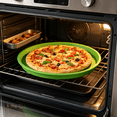 thumbnail image 6 of XIBUFE 2026 New Pizza Pan Foodgrade Silicone Material Pizza Stone Round Design Pizza Pan for Oven for Baking Grilling Serving Green, 6 of 7