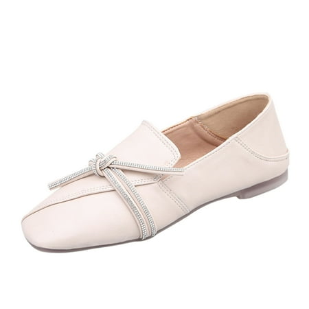 

Wesracia Fashion Women s Spring And Summer Casual Loafers Rhinestone Flat Soft Bottom
