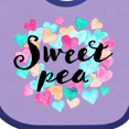 thumbnail image 4 of Inktastic Sweet Pea Hearts Boys or Girls Baby Bib, 4 of 4