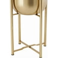 thumbnail image 3 of Gold Indoor Outdoor Metal Planter Dome Set of 2, Large Planters with Removable Stands, 3 of 8