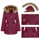 thumbnail image 3 of Chaquetas y abrigos casuales con capucha de manga larga para mujer, chaqueta impermeable de color sólido, con capucha para exteriores, cortavientos, holgada, con bolsillo, blusa de poliéster para muje, 3 of 8