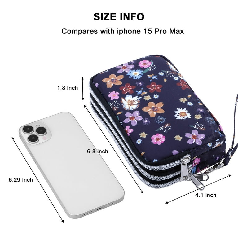 HAWEE Women's Wristlet Wallet, Floral Print Polyester photo 3