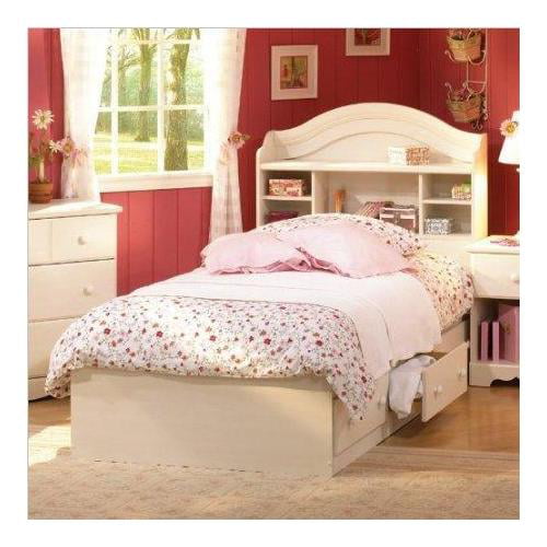 Twin Bookcase Headboard And Storage Bed, Twin Platform Bed With Drawers And Bookcase Headboard