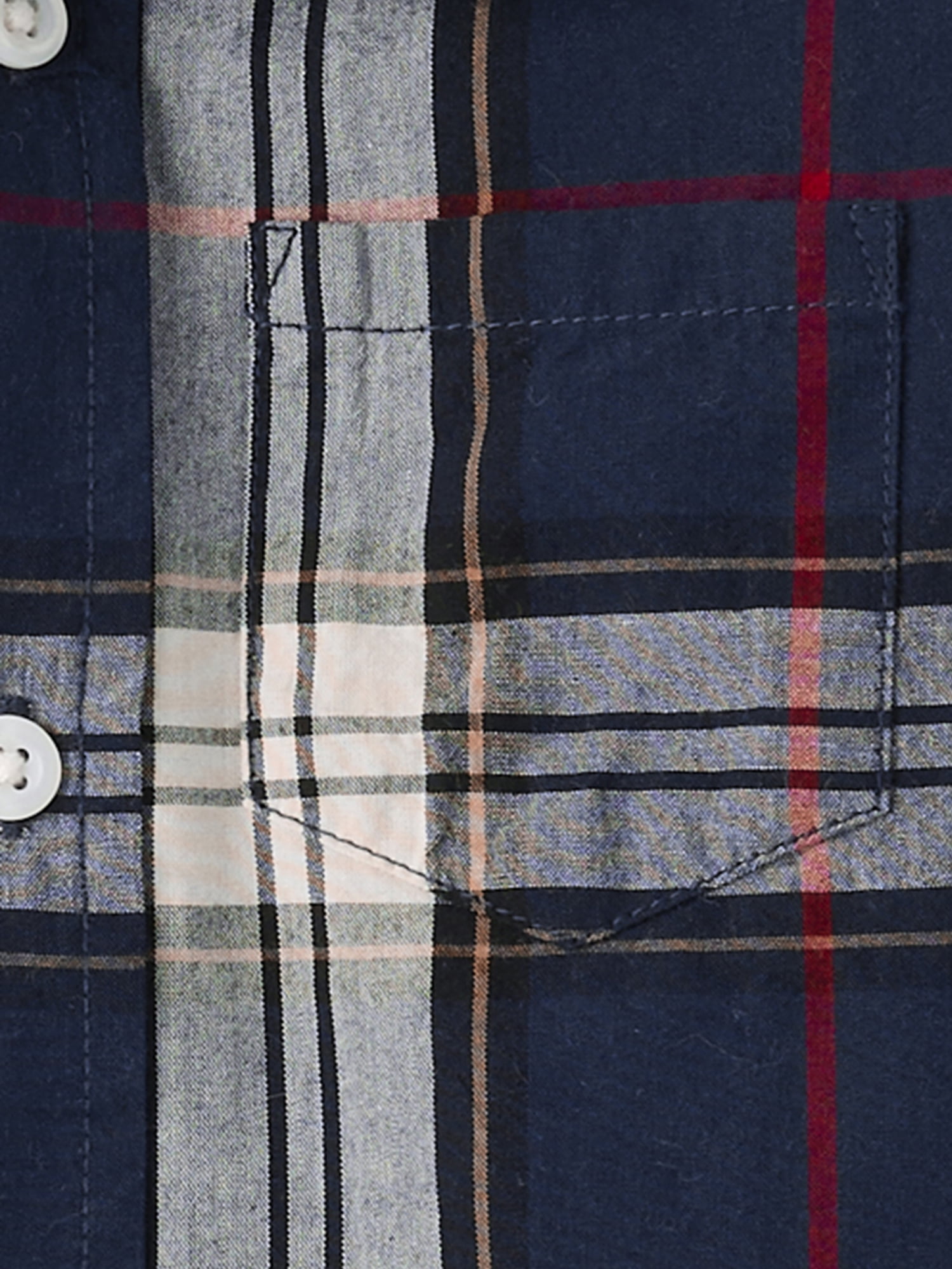 The Children's Place Baby & Toddler Boys Long Sleeve Plaid Poplin Button Up, Sizes 6M-5T