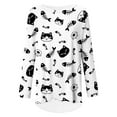 thumbnail image 2 of CLOOCL Women Plus Size Blouse Funny Cartoon Cat 3D Print Long Sleeve Harajuku Streetwear Female Casual Tops, 2 of 6