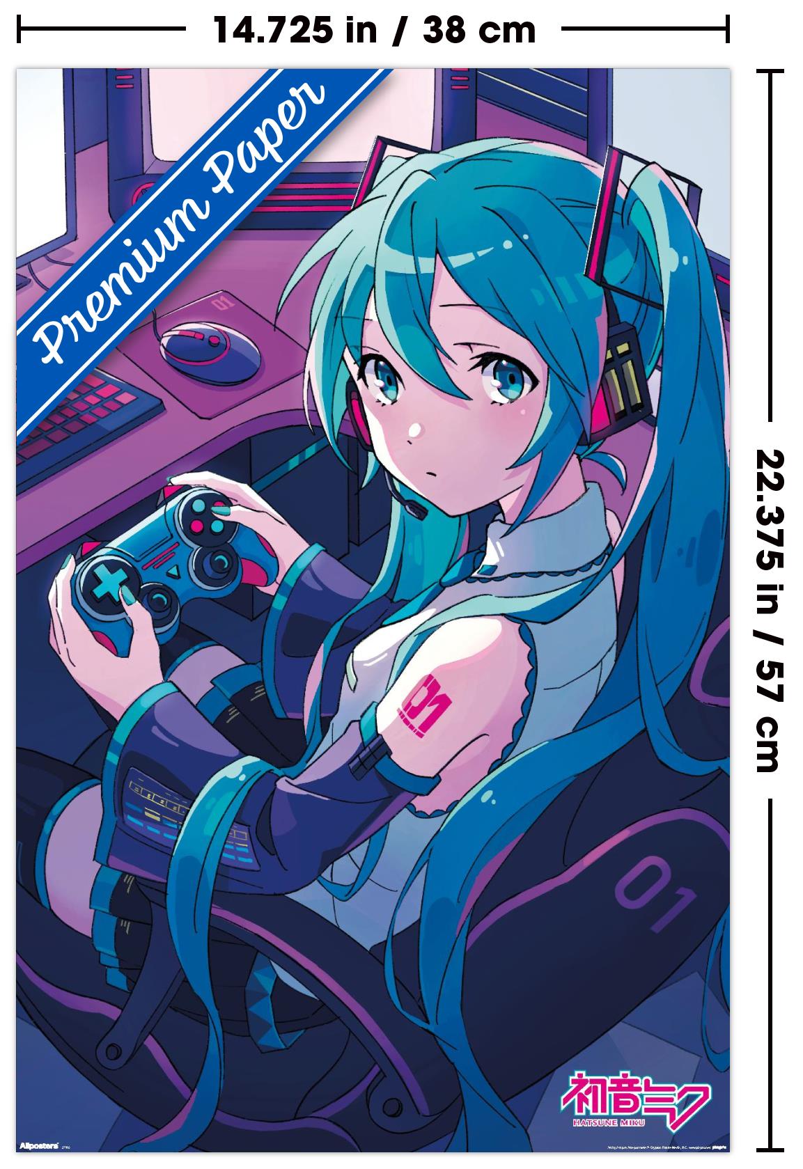 Mikuページ Hatsune Miku - Game Night Wall Poster, 14.725