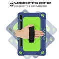 thumbnail image 2 of SOATUTO for Samsung S8 / Galaxy S7 11 inch Tab Case with S Pen Holder Kickstand Shoulder Hand Strap Hybrid Kids Friendly Cover For Samsung Galaxy S8 X700 X706 2022 / S7 T870 T875 2020 - Navy+Green, 2 of 6