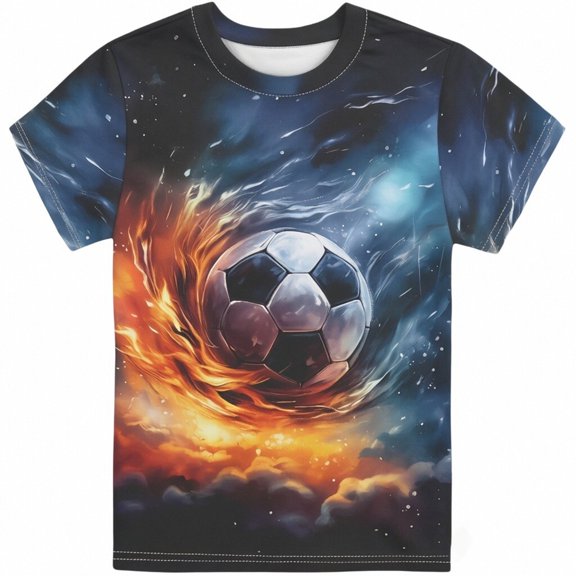 Hienoo Summer Boys Graphic Tee Casual Short Sleeve Crewneck T-Shirt for Kids, Sizes 1-13