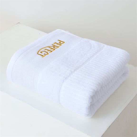 HCBY Luxury Plush Bath Towel, 100% Cotton Thick and Highly Absorbent Quick Dry Towel, Soft Shower Towel for Bathroom, Spa, Gym, Shed and Fade Resistant, Hotel Quality Bath Towel Gift (White,29"x13")