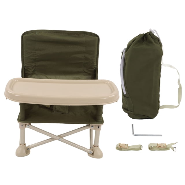 Silla De Entrenamiento Para Bebés, Comedor Al Aire Libre, Silla De Picnic Para Bebés, Cinturón De Seguridad Plegable Portátil De Alta Confiabilidad Para Picnic Para Bebés Cergrey Verde estándar