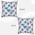 thumbnail image 3 of KLL Palm Leaves Decorative Throw Pillow Covers Velvet Soft for Couch Sofa Bedroom Living Room Outdoor - 20"x20", 3 of 8