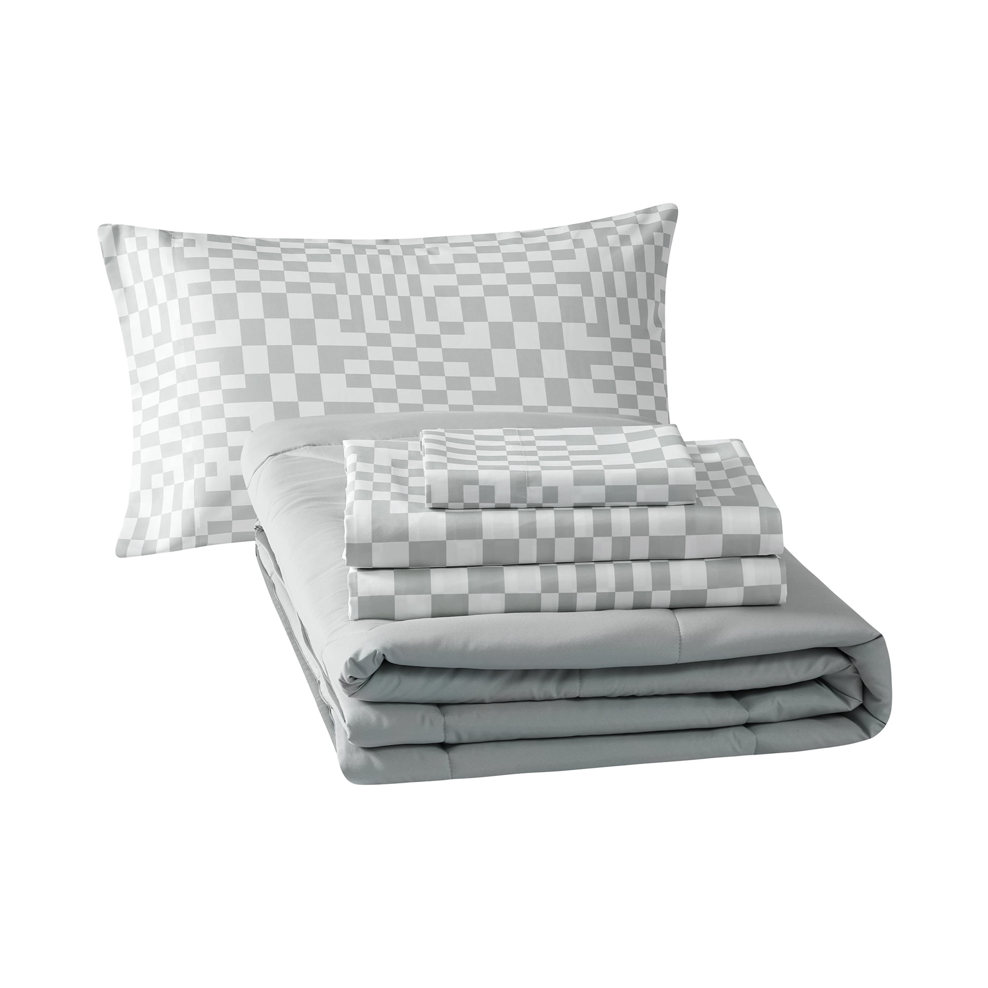 Bco Home 5-Piece Cooling Technology Gray Comforter and Sheet Set, Full