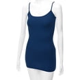 thumbnail image 3 of Women's Basic Solid Camisole Adjustable Strap Long Layering Tank Top Plus XL/2XL/3XL, 3 of 5