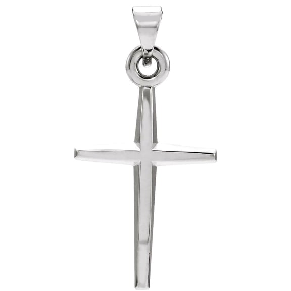 925 Sterling Silver 23.38x11.75mm Polished Religious Faith Cross Pendant Necklace Pendant for Women