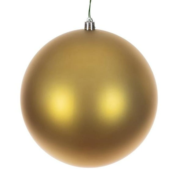 Vickerman N592508DMVL 10 in. Gold Matte Seamless Ball UV Drilled Ornament