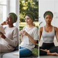 thumbnail image 2 of Miaocao African Women Turban Caps Beanie Twist Headscarf Pre Tied Double Braid Headwrap Hat, 2 of 9
