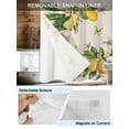 thumbnail image 3 of No Hook Cloth Fabric Shower Curtain with Snap in Liner, Yellow Lemon Waterproof Shower Curtains Set with See Through Top Window, Country Flower Butterfly Farmhouse Beige Bath Curtains Shower 66"x72", 3 of 6