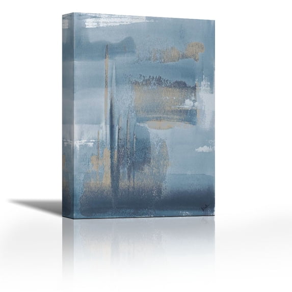 Water Blue Vertical - Contemporary Fine Art Giclee on Canvas Gallery Wrap - wall décor - Art painting - 18 x 27 Inch - Ready to Hang