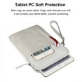 thumbnail image 2 of ziyahi Tablet Bag Nylon Carry Case Portable Waterproof Laptop Sleeve Earphone Pocket Replacement for iPad 7.9-8.4 Inch Light Gray, 2 of 8