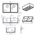thumbnail image 2 of ALFI brand AB512-W White 32" Double Bowl Lip Apron Fireclay Farmhouse Kitchen Sink with 1 3/4" Lip, 2 of 10
