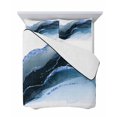 thumbnail image 7 of Quilts Twin-XL Size Bedding Set, Blue Marble Lightweight Quilted Comforter, Modern Abstract Watercolor Ombre Aesthetic Soft Reversible Bedspread Coverlet with Pillow Covers for All Season, 68" x 98", 7 of 7